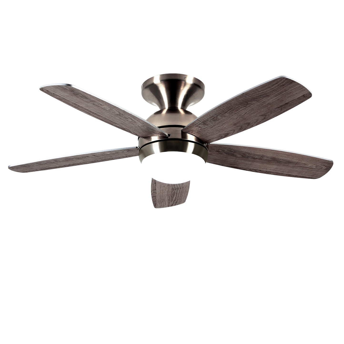 52" Satin Nickel Plywood Blade Ceiling Fan with Remote - view 20