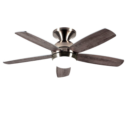 52" Satin Nickel Plywood Blade Ceiling Fan with Remote - view 20