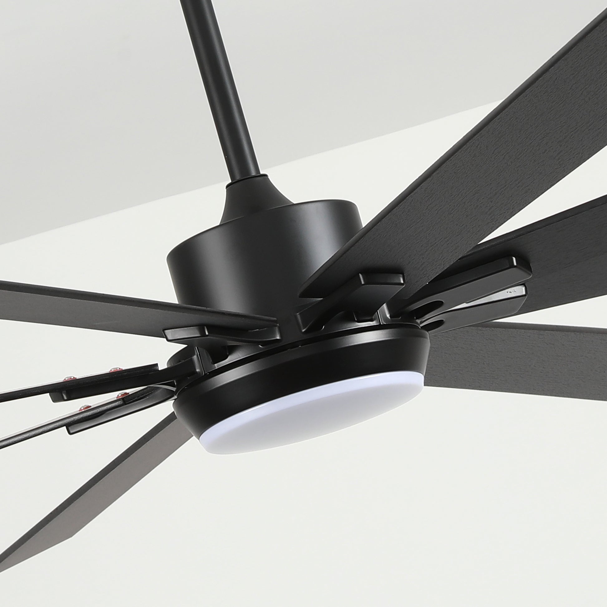 72" Matte Black 8-Blade Ceiling Fan with Dimmable LED - view 18