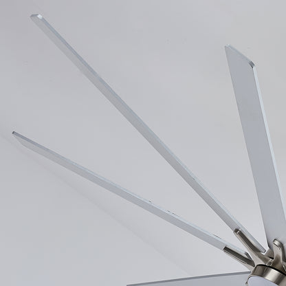 84" Nickel 8-Blade Ceiling Fan with Dimmable LED - view 25