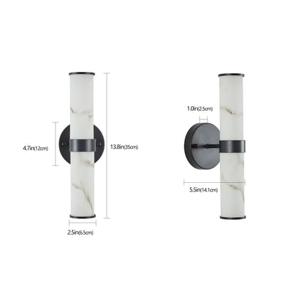 Marble Texture Wall Light with Black Frame, Set of 2 - view 12