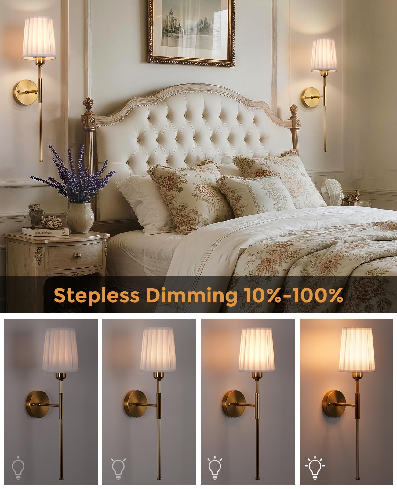 Lura Series Wireless Wall Sconces