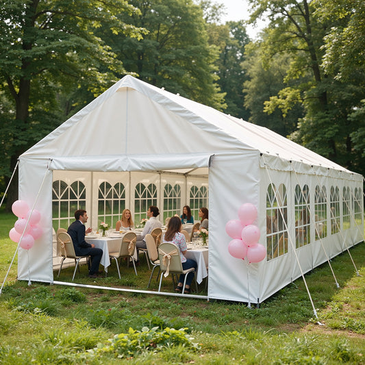 20×40 ft Heavy-Duty Carport Canopy with Removable Sidewalls & 4 Storage Bags