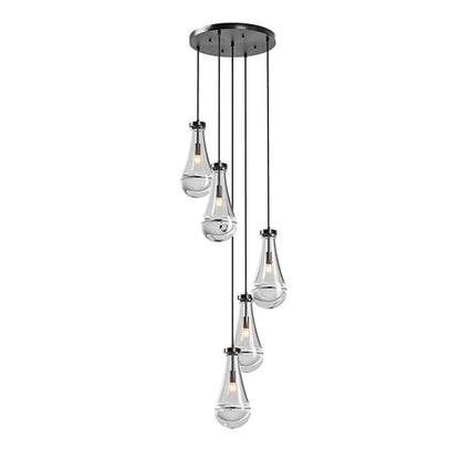 5-Light Black Cluster Pendant Chandelier - view 10