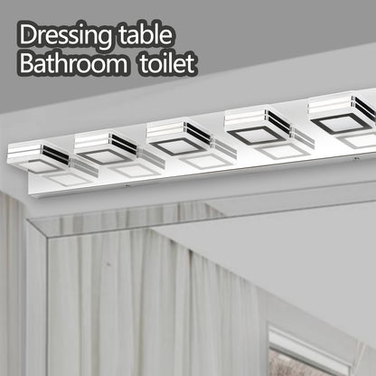 39" 6-Light Chrome LED Vanity Light with Acrylic Shades - view 6