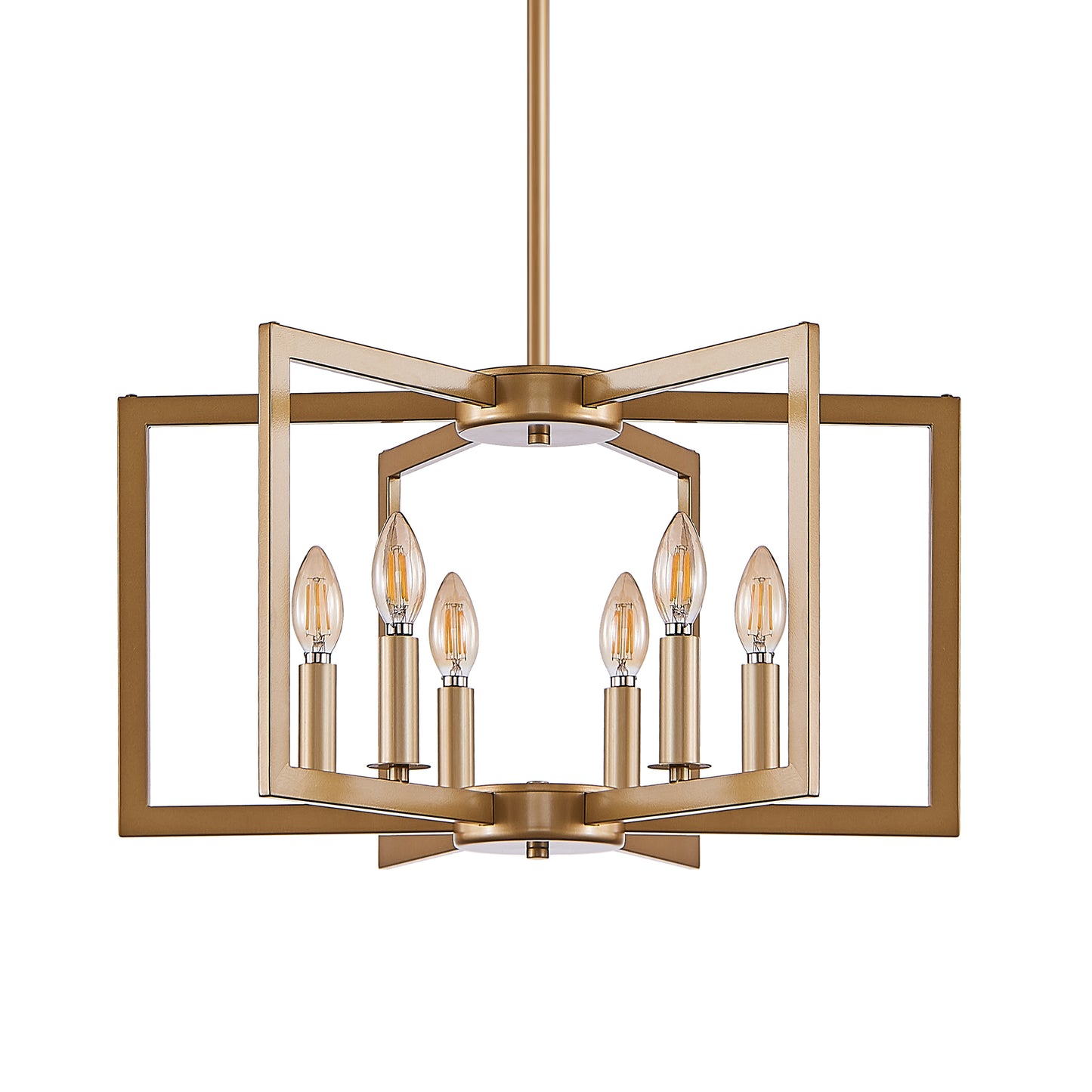 22" 6-Light Gold Geometric Chandelier - view 12