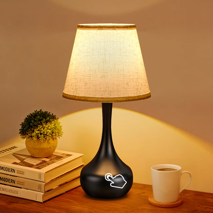 Black Dimmable Bedside Table Lamp, Set of 2 - view 2