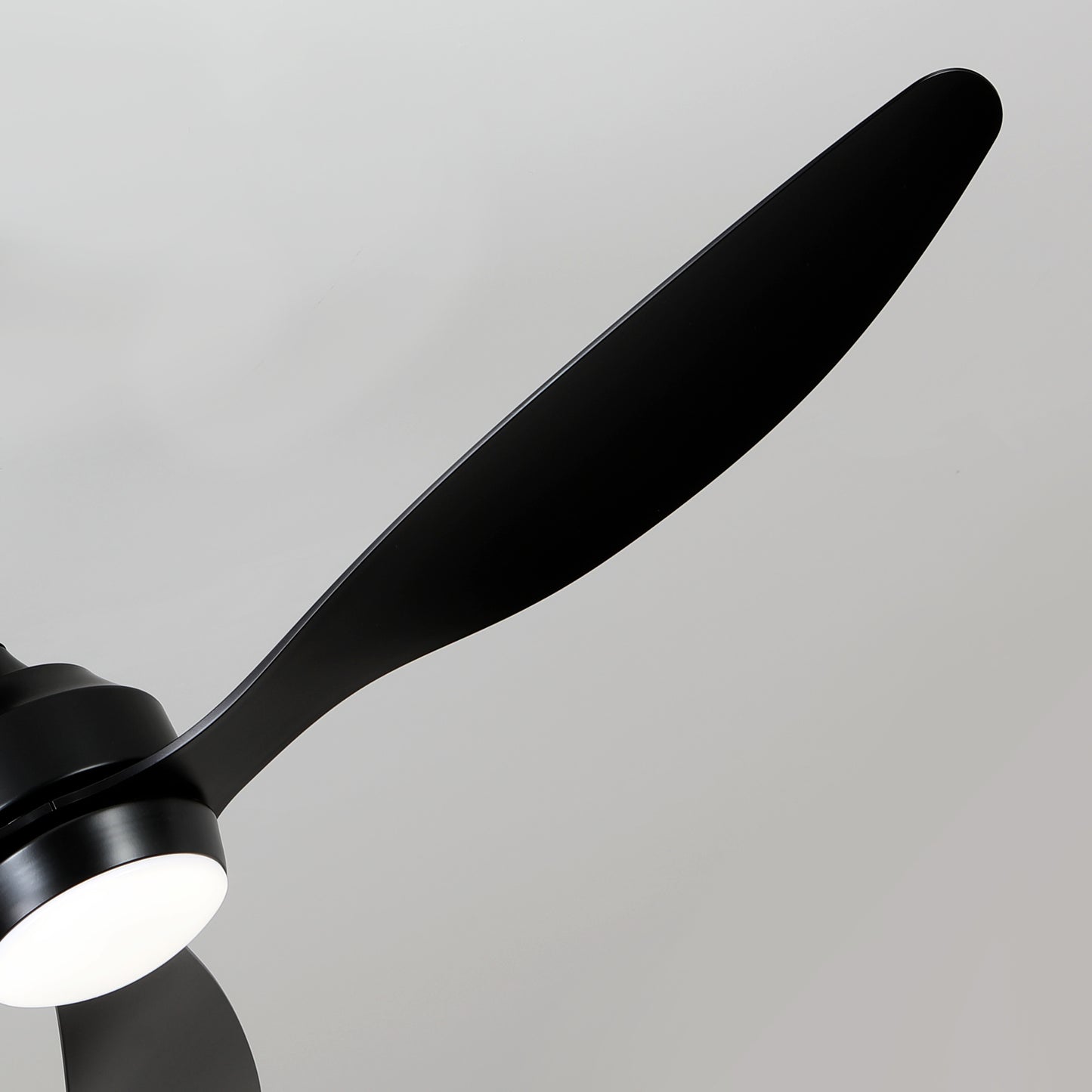 52" Matte Black 3-Blade Ceiling Fan with Light - view 26