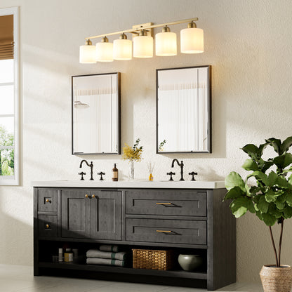 38" 6-Light Brushed Gold Vanity Wall Light - view 3