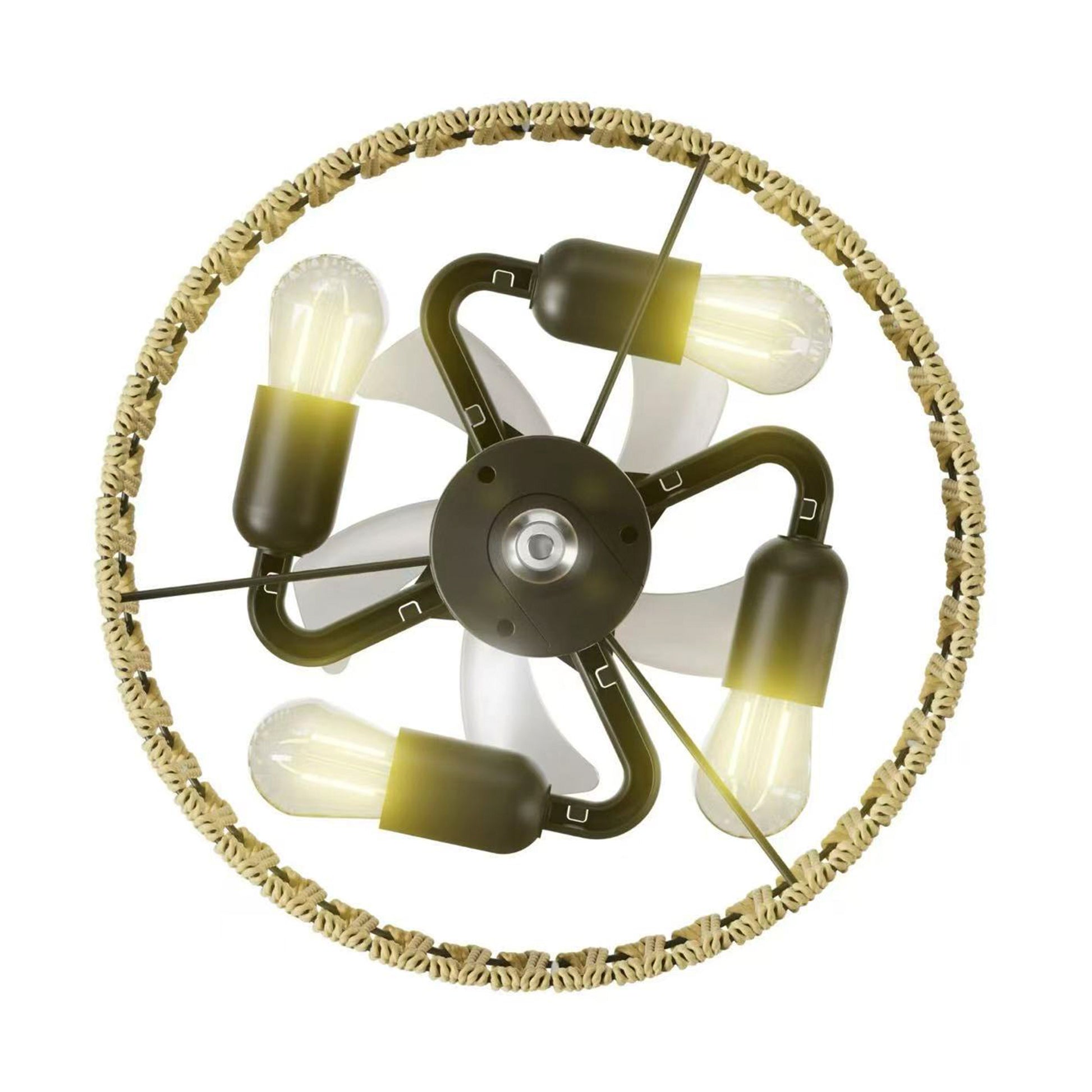 Matte Black Low Profile Flush Mount Ceiling Fan with Remote - view 15