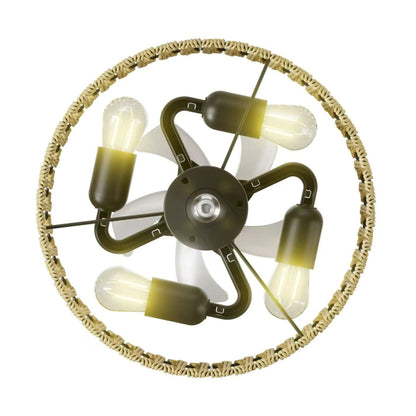 Matte Black Low Profile Flush Mount Ceiling Fan with Remote - view 15