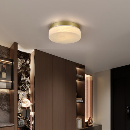 12" Gold Round LED Flush Mount Ceiling Light - view 2
