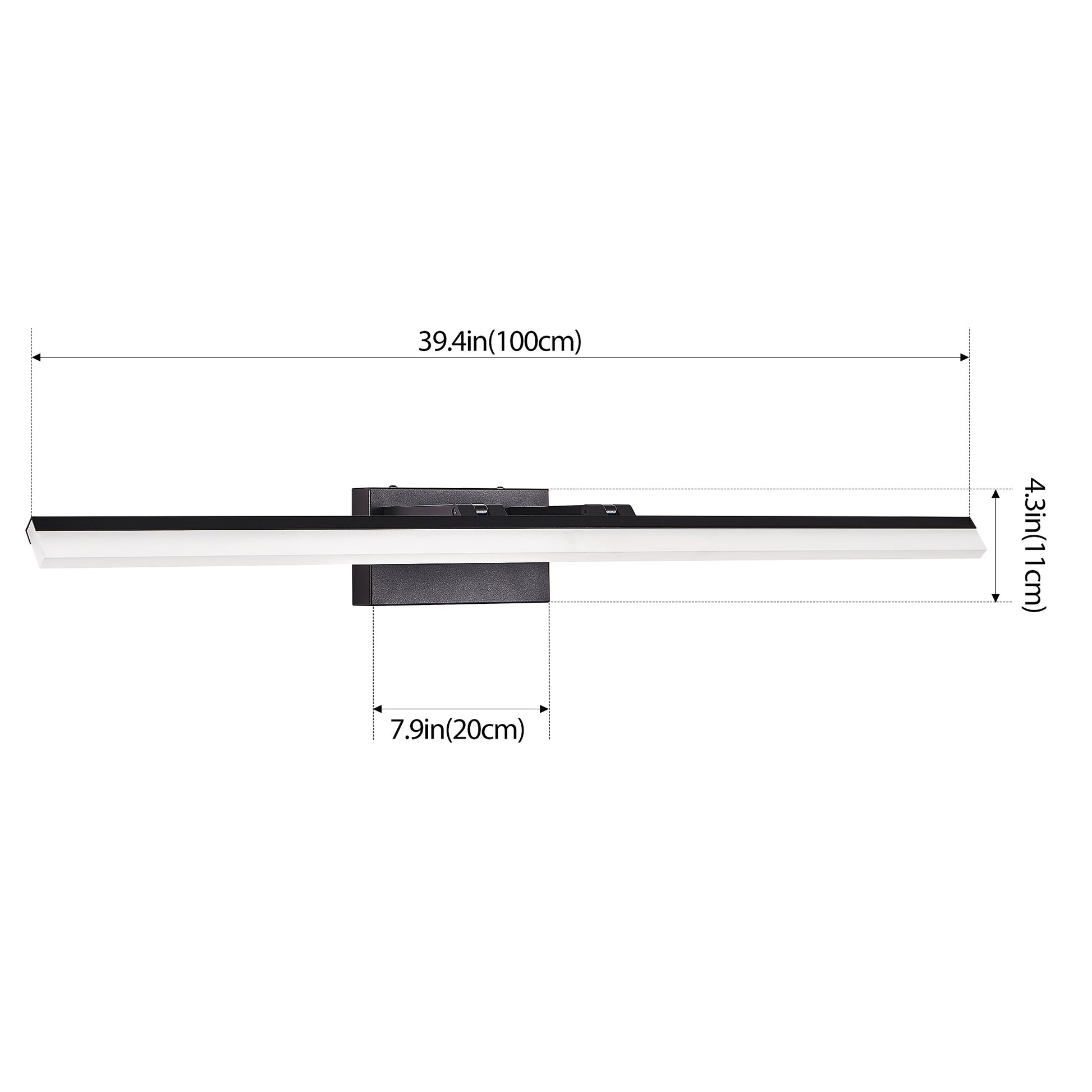 39" Black Metal LED Bathroom Vanity Light - view 8
