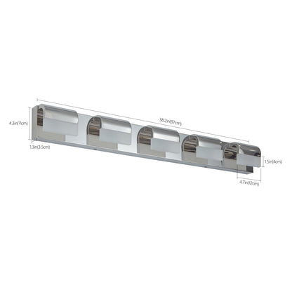 5-Light Chrome LED Bathroom Vanity Light - view 9