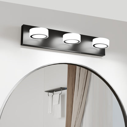 21" Black Round Acrylic LED Vanity Wall Light - view 3
