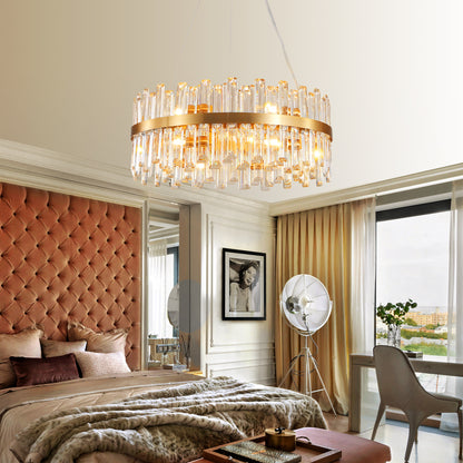 23.6" Modern Gold Crystal Chandelier - view 3