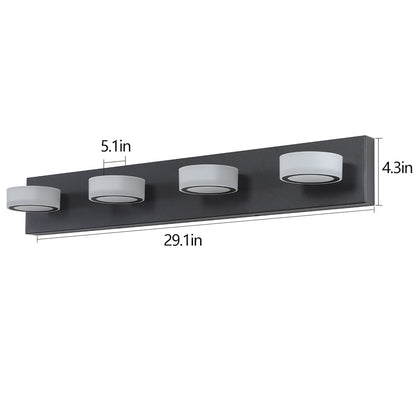 29" Modern 4-Light Black LED Vanity Light - view 11