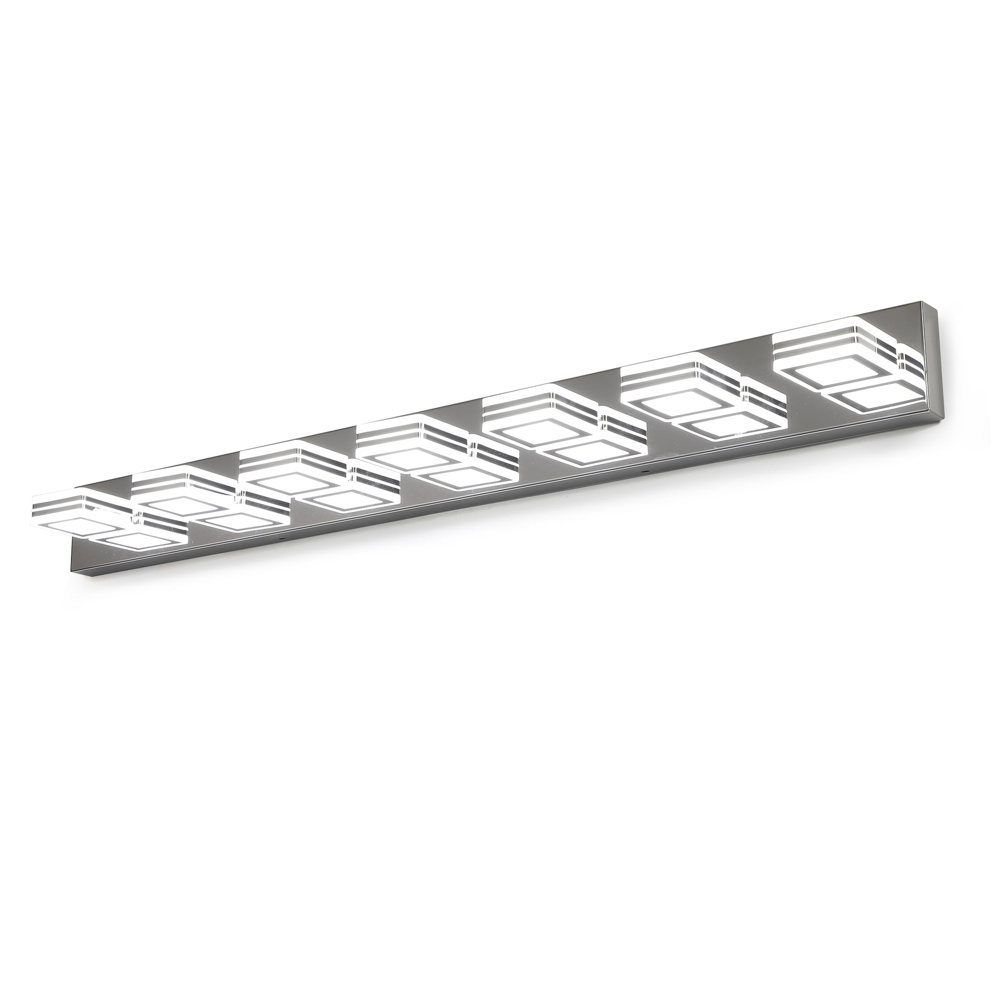 45" 7-Light Chrome LED Vanity Light with Acrylic Shades - view 15
