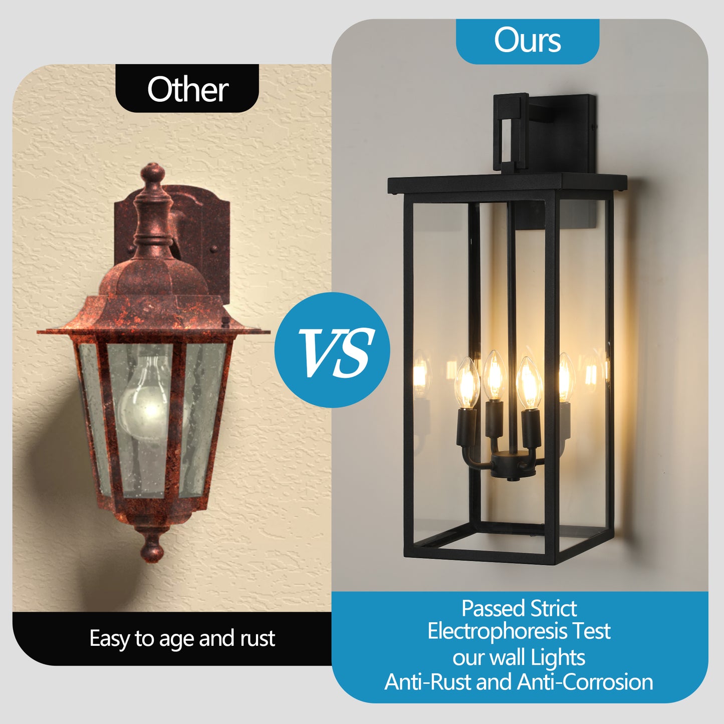 26"H Black Outdoor Wall Lantern with Clear Glass - view 6