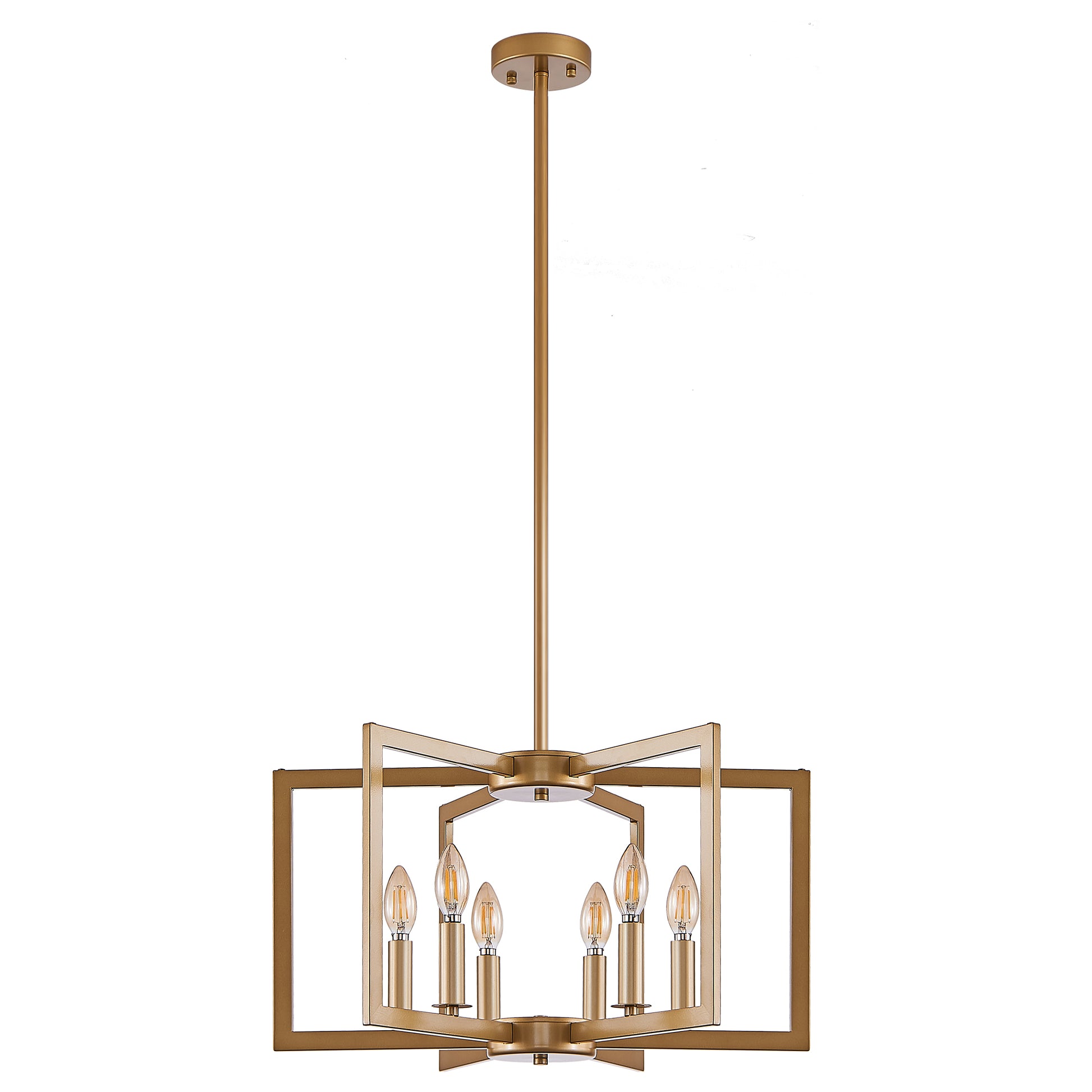 22" 6-Light Gold Geometric Chandelier - view 11