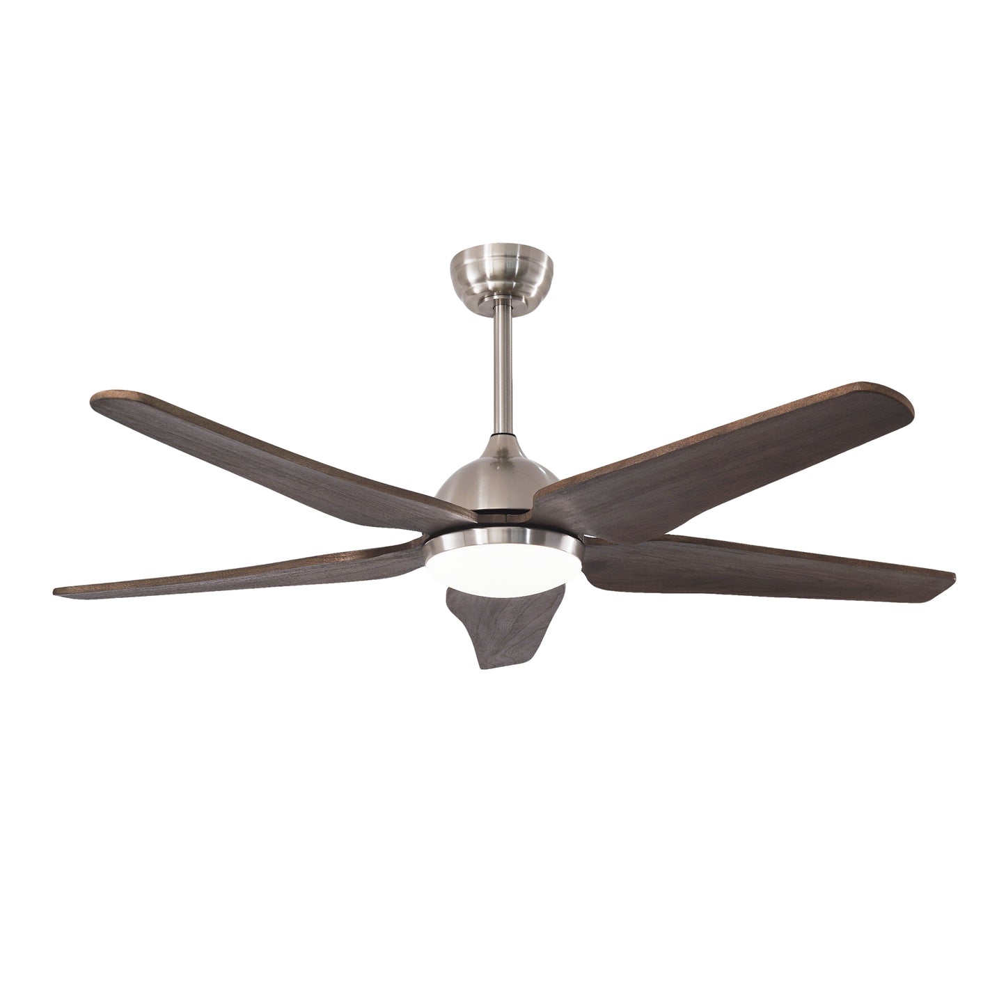 52" Nickel Reversible Ceiling Fan with Light - view 16