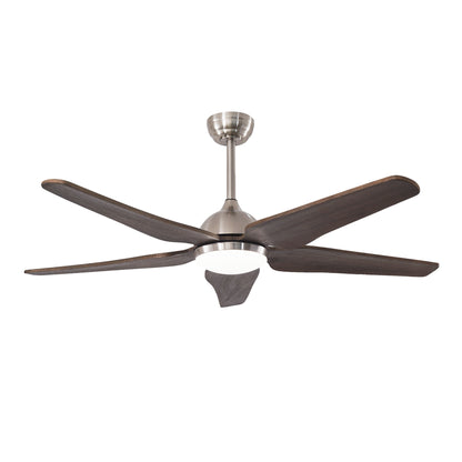52" Nickel Reversible Ceiling Fan with Light - view 16
