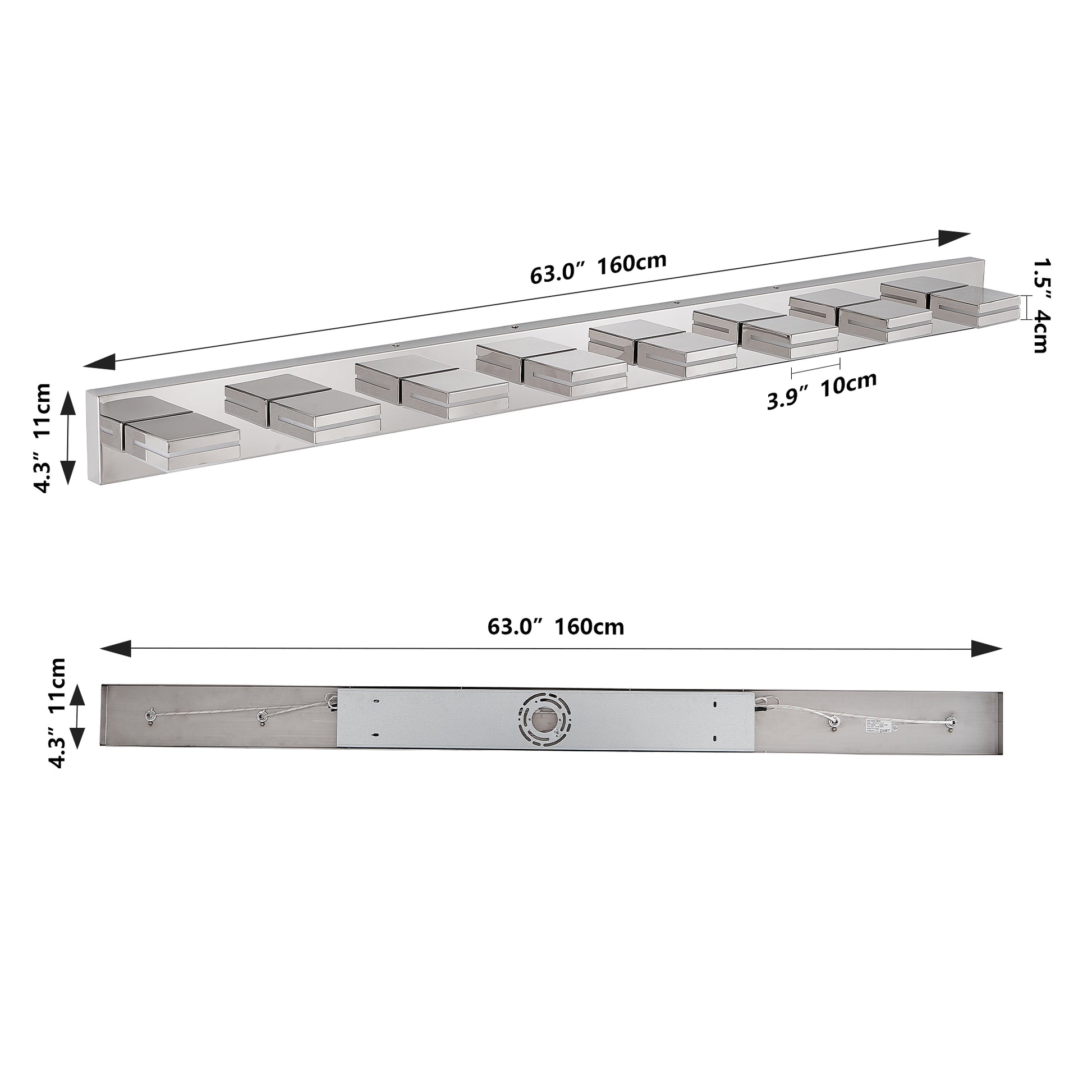 8-Light Chrome LED Bathroom Vanity Light - view 10