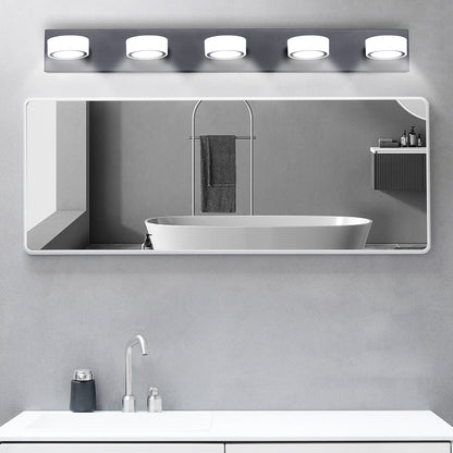 37" 5-Light Black LED Vanity Wall Light