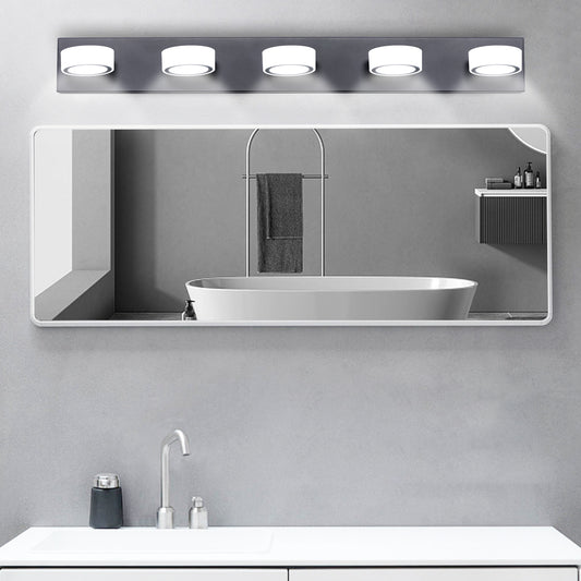 37" 5-Light Black LED Vanity Wall Light