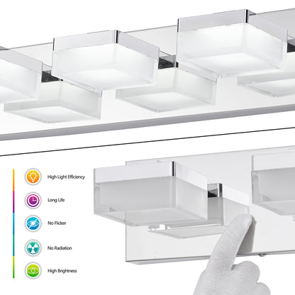 Modern 5-Light Chrome LED Vanity Light - view 6