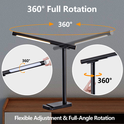 Adjustable Black LED Desk Lamp with USB Port - view 7