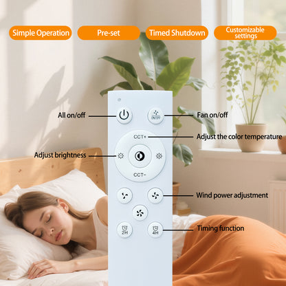 White Retractable Blade Ceiling Fan with Remote - view 4