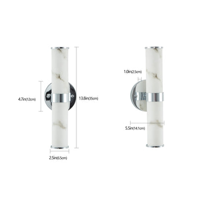 Chrome Faux Marble Wall Sconce, Set of 2 - view 11