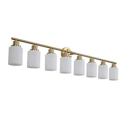 52" 8-Light Gold Vanity Light with Frosted Glass - view 10