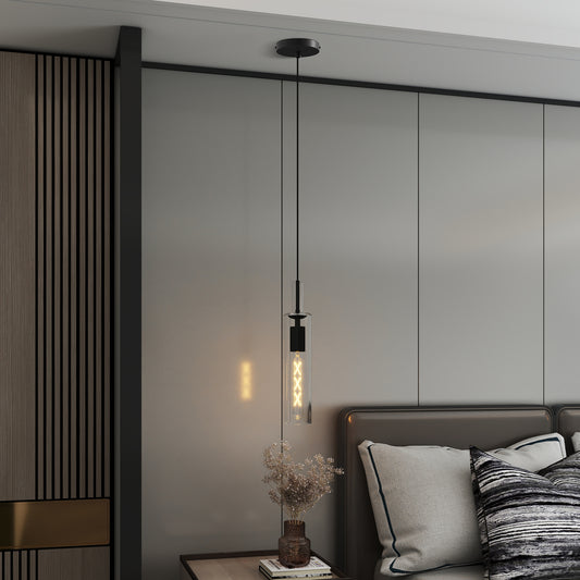Modern Black Glass Pendant Light, Set of 3 - view 2
