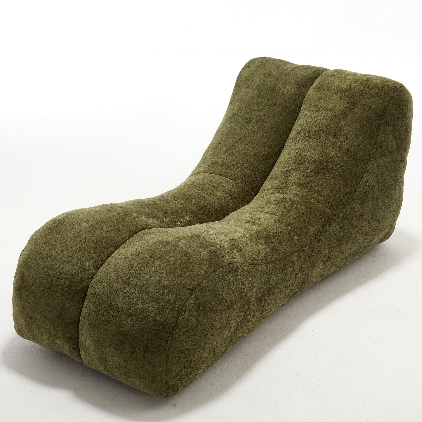 Oversized Plush Bean Bag Sofa Chair – Olive Green