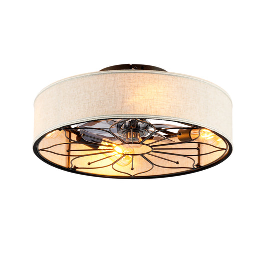 20" Lotus Fabric Bladeless Ceiling Fan with Remote