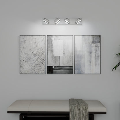 28" 4-Light Modern Chrome LED Vanity Light - view 2