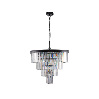 24" 4-Tier Black Crystal Chandelier - view 10