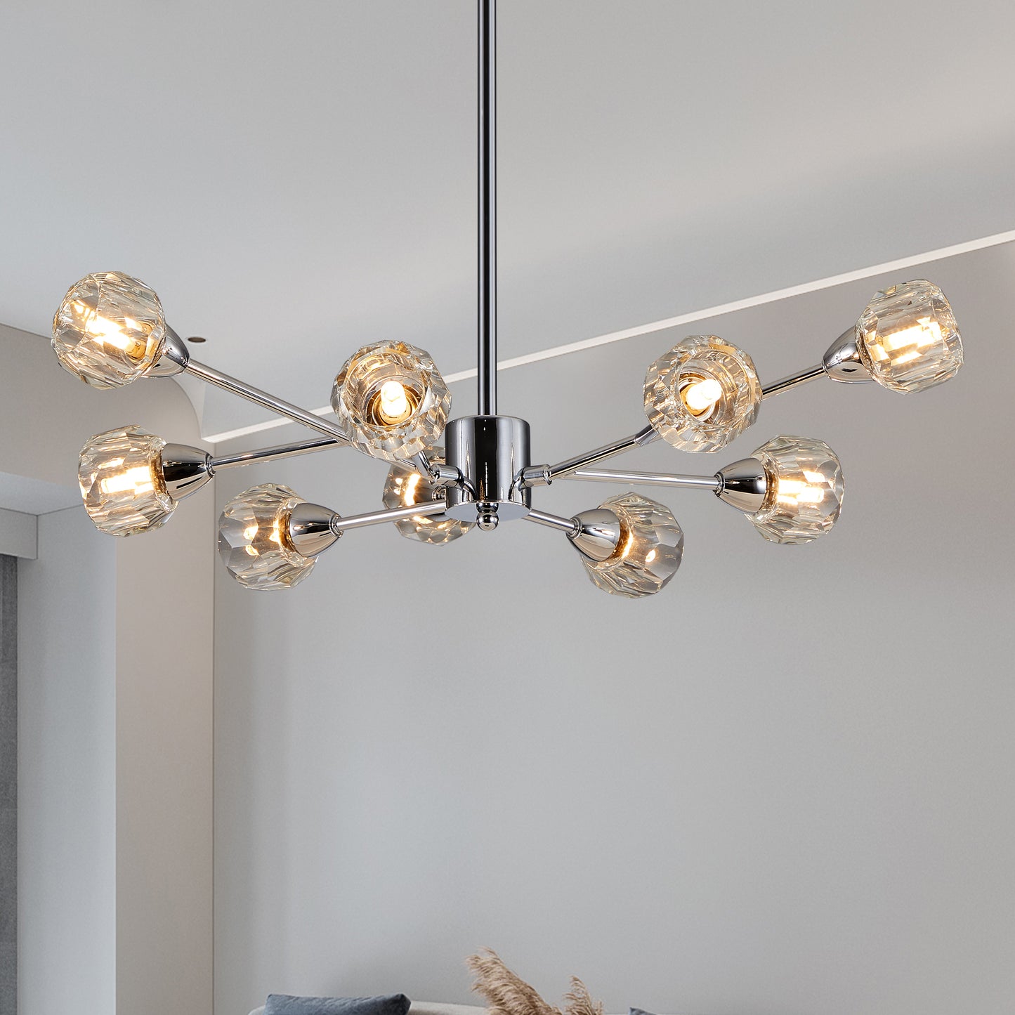 Chrome Crystal Chandelier