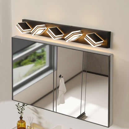 34" 5-Light Modern Black LED Vanity Light - view 4