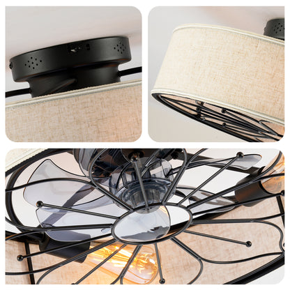 20" Lotus Fabric Bladeless Ceiling Fan with Remote - view 16