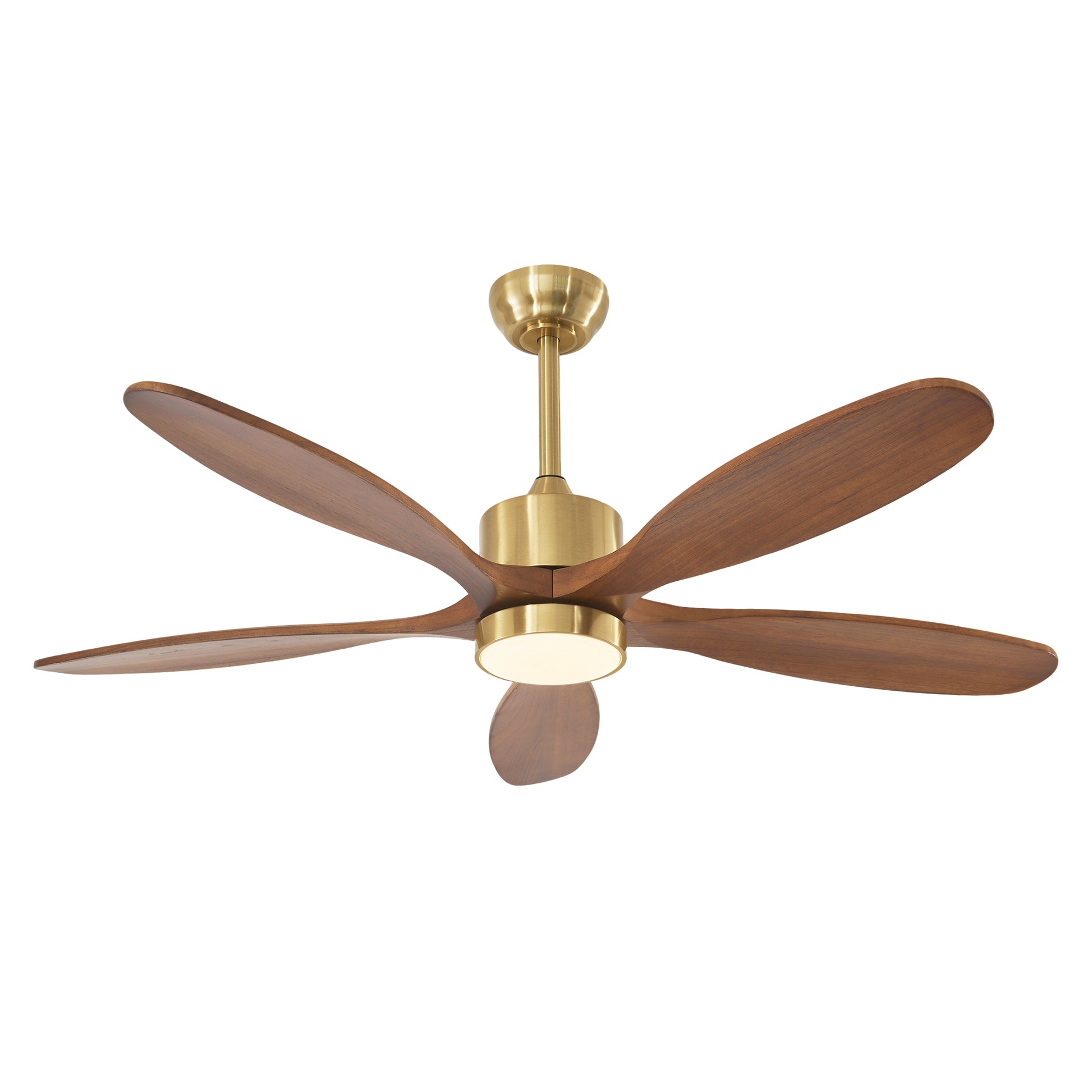 52" Gold Reversible Ceiling Fan with Light