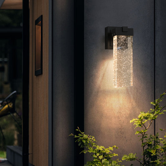 Black Bubble Crystal Outdoor Wall Light, Set of 2