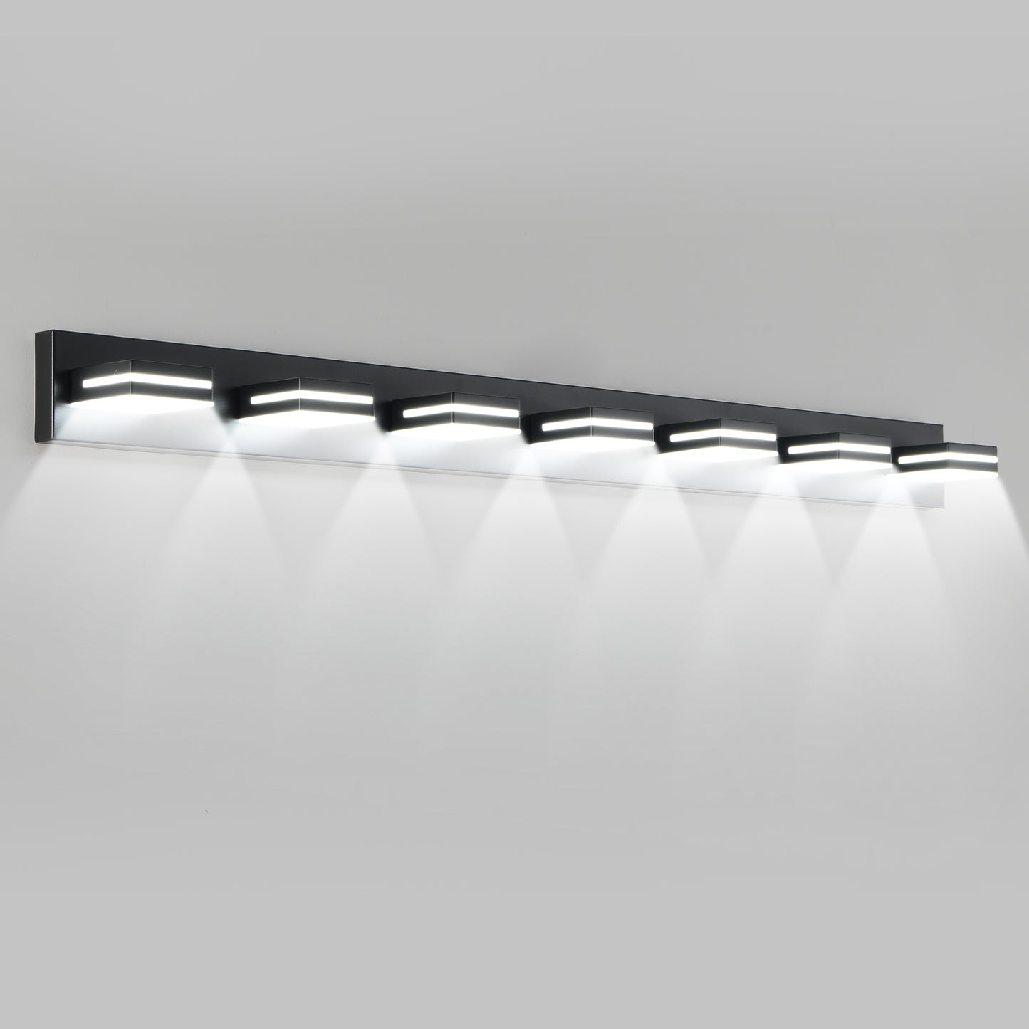 7-Light Black Minimalist LED Vanity Light - view 11