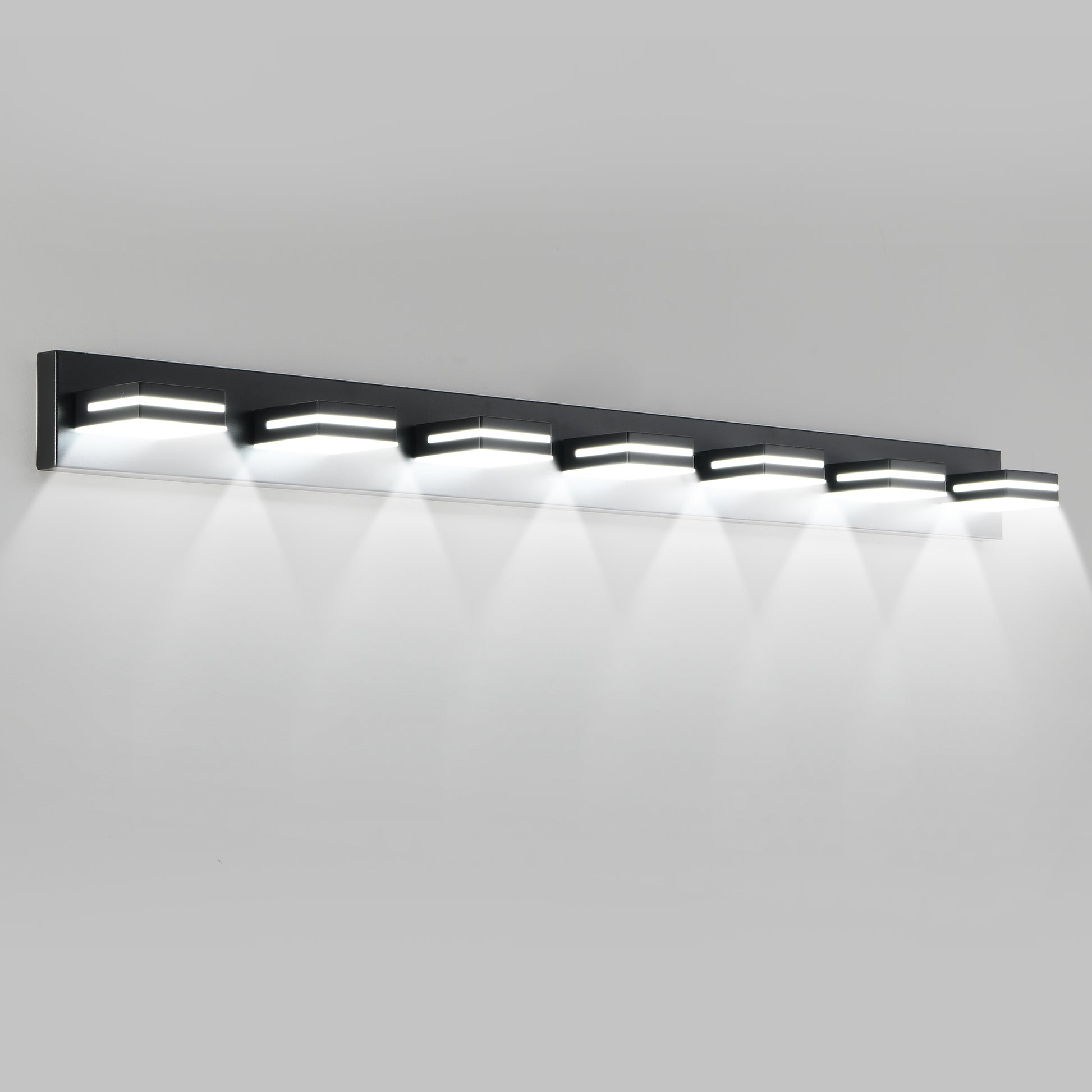 7-Light Black Minimalist LED Vanity Light - view 11
