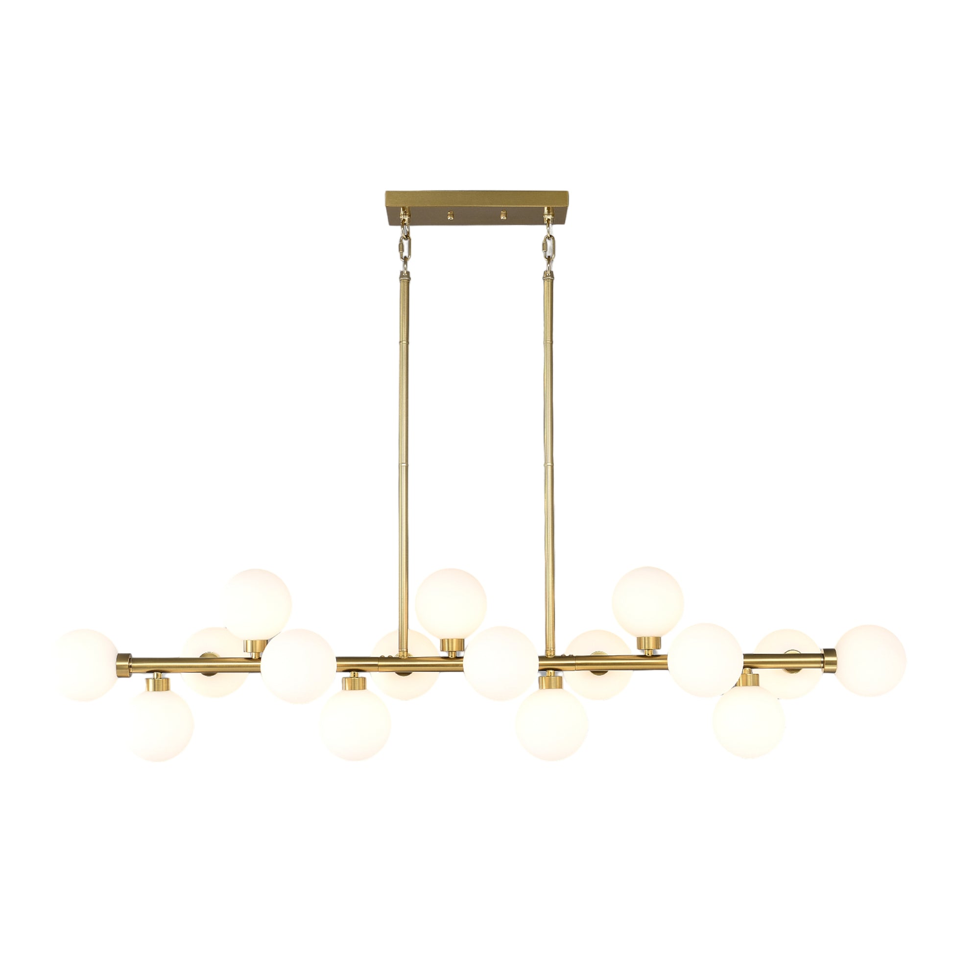 16-Light Gold and Opal Farmhouse Pendant Light - view 16