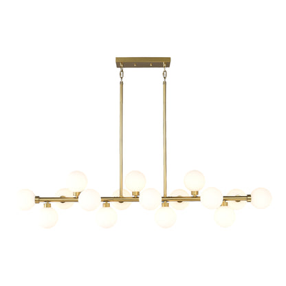 16-Light Gold and Opal Farmhouse Pendant Light - view 16