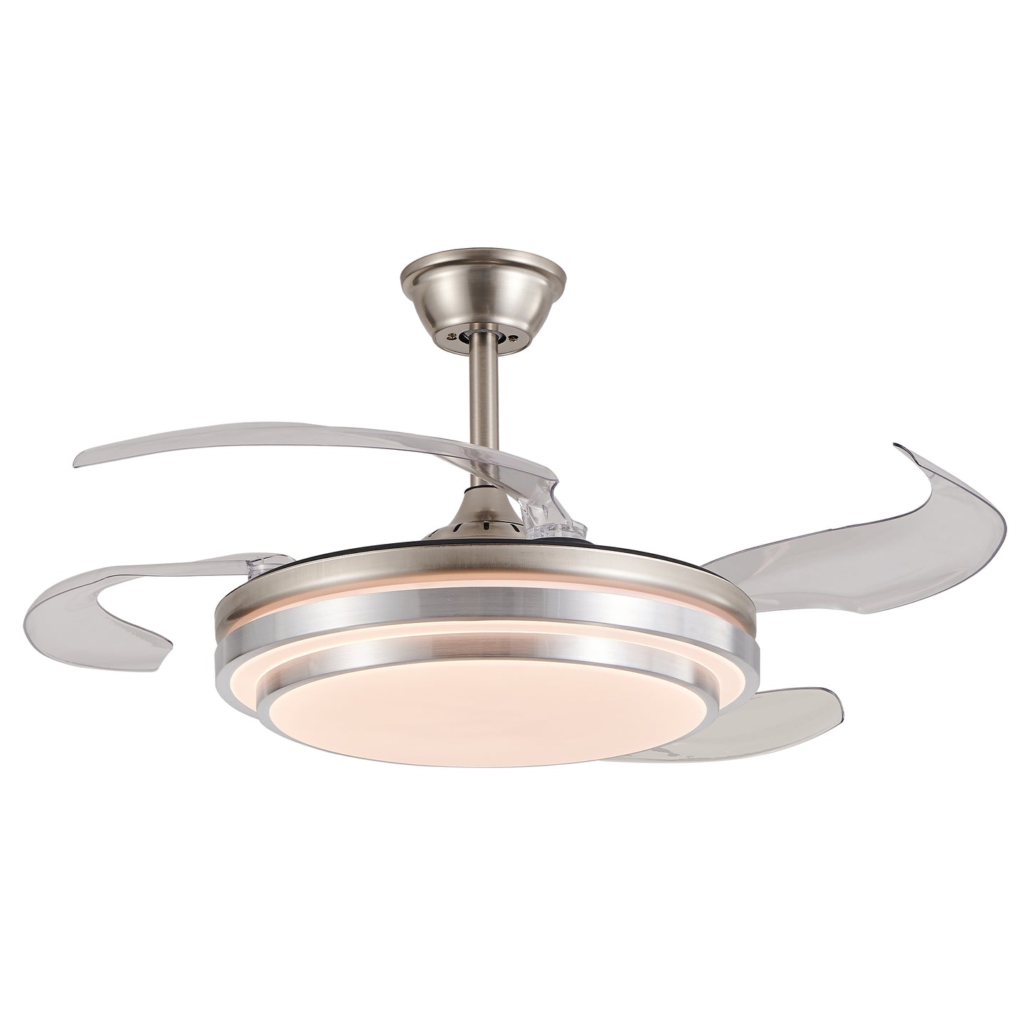 42" Chrome 3-Tier Retractable Ceiling Fan with Remote - view 13