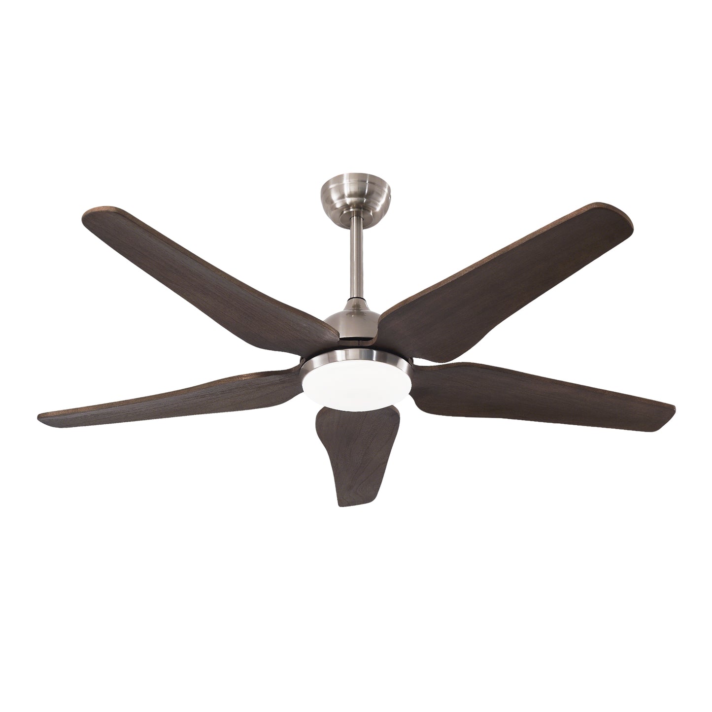 52" Nickel Reversible Ceiling Fan with Light